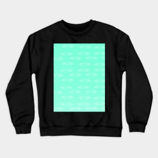 Light Green Feather Pattern Crewneck Sweatshirt